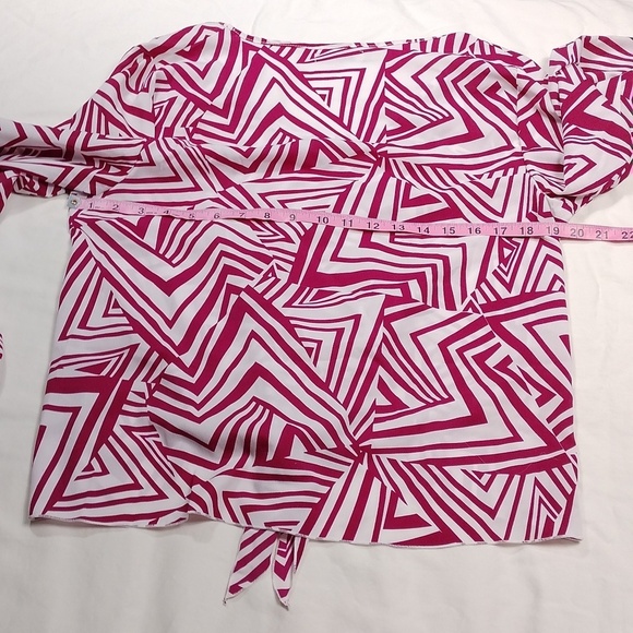 Behind The Seams Womens Geometric Patterned Long Sleeve Top - Picture 9 of 9